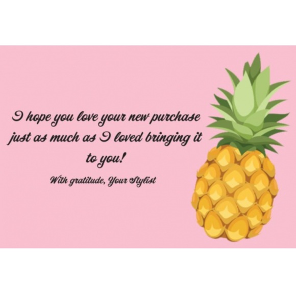 25 4X6 Pineapple Thank You Cards PRICE IS FIRM - Picture 3 of 3